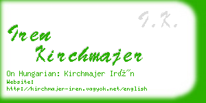 iren kirchmajer business card